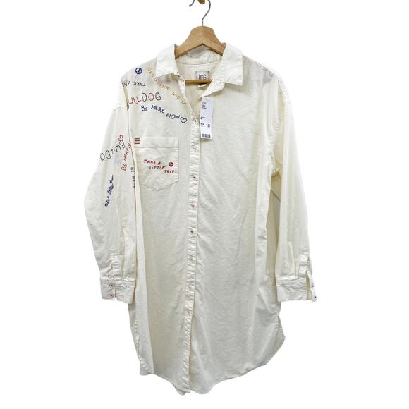 Urban Outfitters embroidered button down oversized shirt - Picture 3 of 8